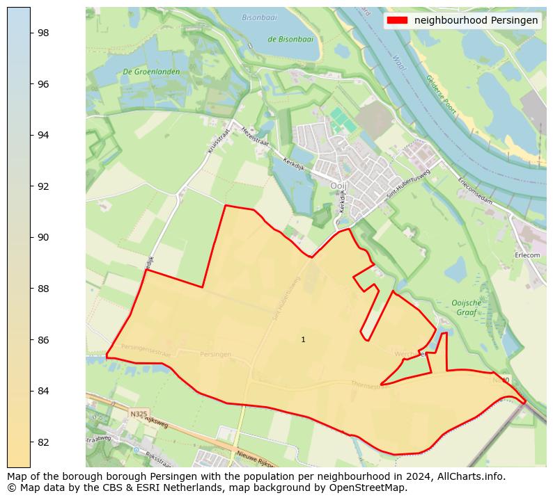 Image of the neighbourhood Persingen at the map. This image is used as introduction to this page. This page shows a lot of information about the population in the neighbourhood Persingen (such as the distribution by age groups of the residents, the composition of households, whether inhabitants are natives or Dutch with an immigration background, data about the houses (numbers, types, price development, use, type of property, ...) and more (car ownership, energy consumption, ...) based on open data from the Dutch Central Bureau of Statistics and various other sources!