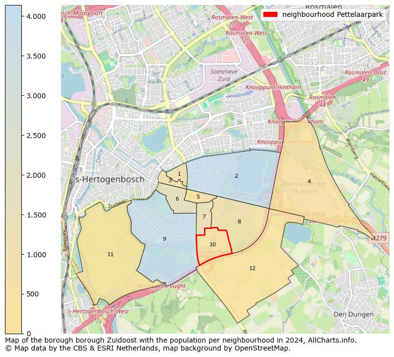 Image of the neighbourhood Pettelaarpark at the map. This image is used as introduction to this page. This page shows a lot of information about the population in the neighbourhood Pettelaarpark (such as the distribution by age groups of the residents, the composition of households, whether inhabitants are natives or Dutch with an immigration background, data about the houses (numbers, types, price development, use, type of property, ...) and more (car ownership, energy consumption, ...) based on open data from the Dutch Central Bureau of Statistics and various other sources!