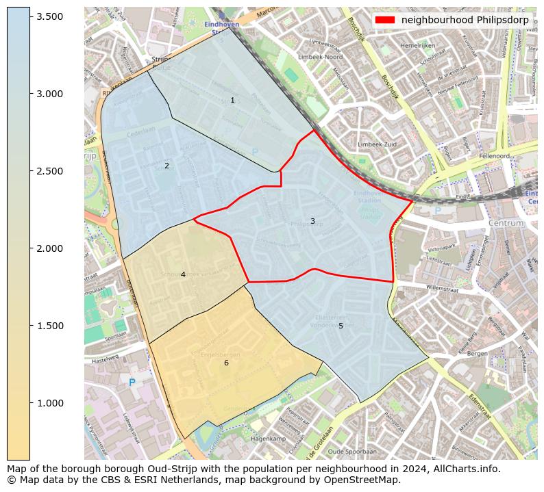 Image of the neighbourhood Philipsdorp at the map. This image is used as introduction to this page. This page shows a lot of information about the population in the neighbourhood Philipsdorp (such as the distribution by age groups of the residents, the composition of households, whether inhabitants are natives or Dutch with an immigration background, data about the houses (numbers, types, price development, use, type of property, ...) and more (car ownership, energy consumption, ...) based on open data from the Dutch Central Bureau of Statistics and various other sources!