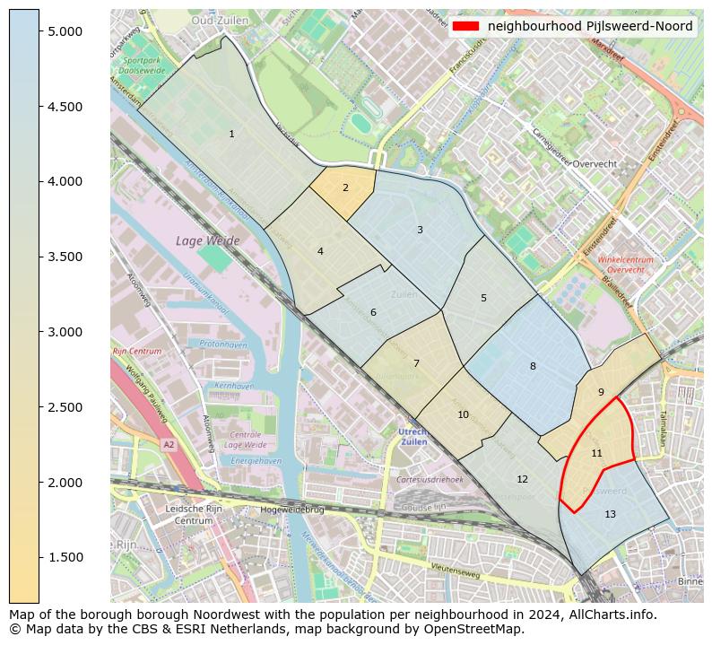 Image of the neighbourhood Pijlsweerd-Noord at the map. This image is used as introduction to this page. This page shows a lot of information about the population in the neighbourhood Pijlsweerd-Noord (such as the distribution by age groups of the residents, the composition of households, whether inhabitants are natives or Dutch with an immigration background, data about the houses (numbers, types, price development, use, type of property, ...) and more (car ownership, energy consumption, ...) based on open data from the Dutch Central Bureau of Statistics and various other sources!