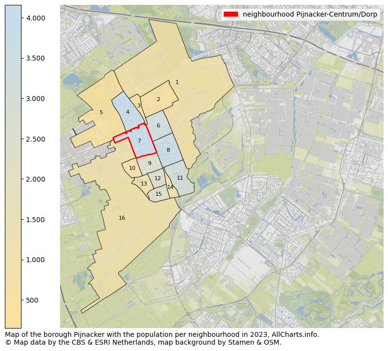 Map of the borough Pijnacker with the population per neighbourhood in 2023. This page shows a lot of information about residents (such as the distribution by age groups, family composition, gender, native or Dutch with an immigration background, ...), homes (numbers, types, price development, use, type of property, ...) and more (car ownership, energy consumption, ...) based on open data from the Dutch Central Bureau of Statistics and various other sources!