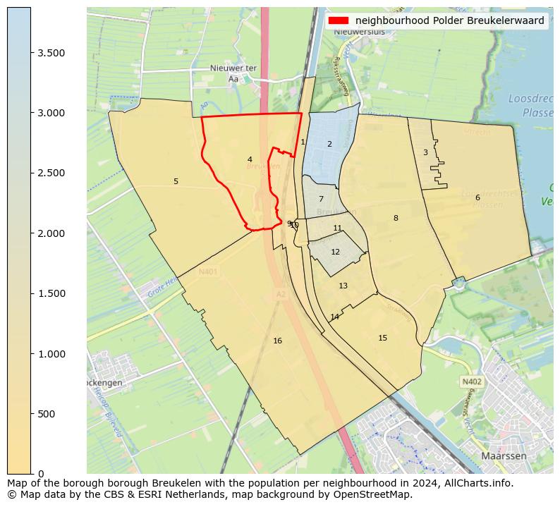 Image of the neighbourhood Polder Breukelerwaard at the map. This image is used as introduction to this page. This page shows a lot of information about the population in the neighbourhood Polder Breukelerwaard (such as the distribution by age groups of the residents, the composition of households, whether inhabitants are natives or Dutch with an immigration background, data about the houses (numbers, types, price development, use, type of property, ...) and more (car ownership, energy consumption, ...) based on open data from the Dutch Central Bureau of Statistics and various other sources!