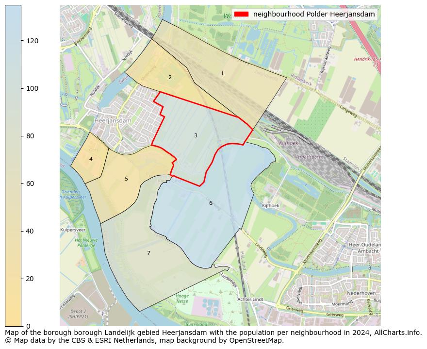 Image of the neighbourhood Polder Heerjansdam at the map. This image is used as introduction to this page. This page shows a lot of information about the population in the neighbourhood Polder Heerjansdam (such as the distribution by age groups of the residents, the composition of households, whether inhabitants are natives or Dutch with an immigration background, data about the houses (numbers, types, price development, use, type of property, ...) and more (car ownership, energy consumption, ...) based on open data from the Dutch Central Bureau of Statistics and various other sources!