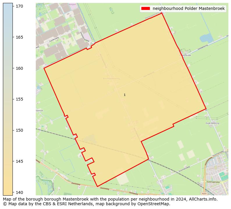 Image of the neighbourhood Polder Mastenbroek at the map. This image is used as introduction to this page. This page shows a lot of information about the population in the neighbourhood Polder Mastenbroek (such as the distribution by age groups of the residents, the composition of households, whether inhabitants are natives or Dutch with an immigration background, data about the houses (numbers, types, price development, use, type of property, ...) and more (car ownership, energy consumption, ...) based on open data from the Dutch Central Bureau of Statistics and various other sources!