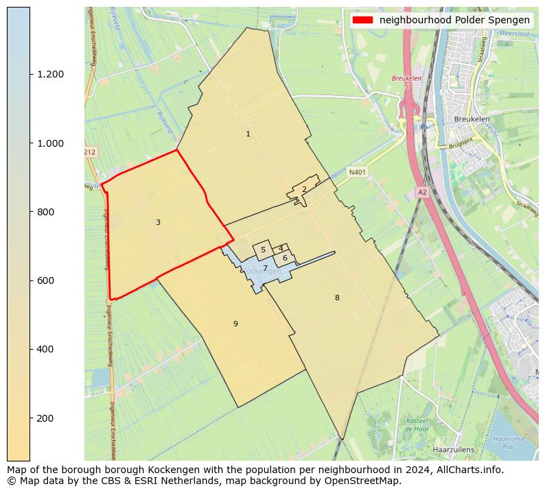 Image of the neighbourhood Polder Spengen at the map. This image is used as introduction to this page. This page shows a lot of information about the population in the neighbourhood Polder Spengen (such as the distribution by age groups of the residents, the composition of households, whether inhabitants are natives or Dutch with an immigration background, data about the houses (numbers, types, price development, use, type of property, ...) and more (car ownership, energy consumption, ...) based on open data from the Dutch Central Bureau of Statistics and various other sources!