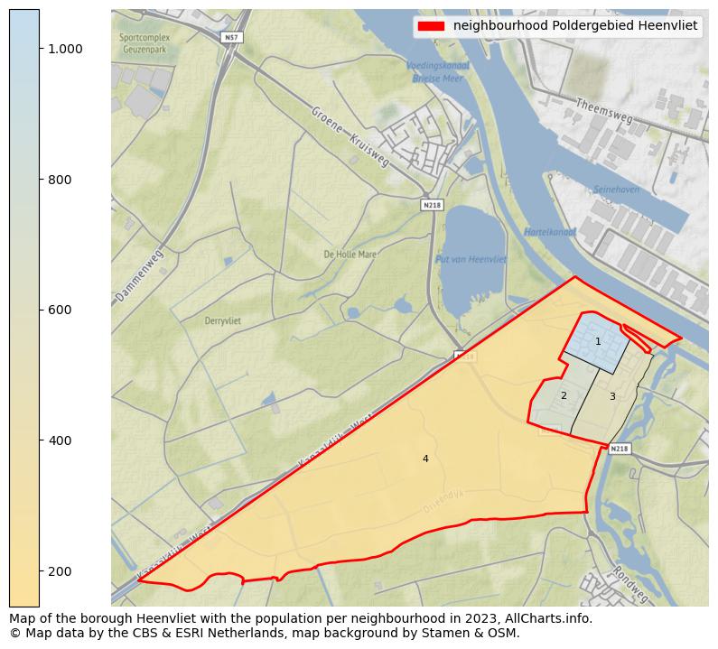 Map of the borough Heenvliet with the population per neighbourhood in 2023. This page shows a lot of information about residents (such as the distribution by age groups, family composition, gender, native or Dutch with an immigration background, ...), homes (numbers, types, price development, use, type of property, ...) and more (car ownership, energy consumption, ...) based on open data from the Dutch Central Bureau of Statistics and various other sources!