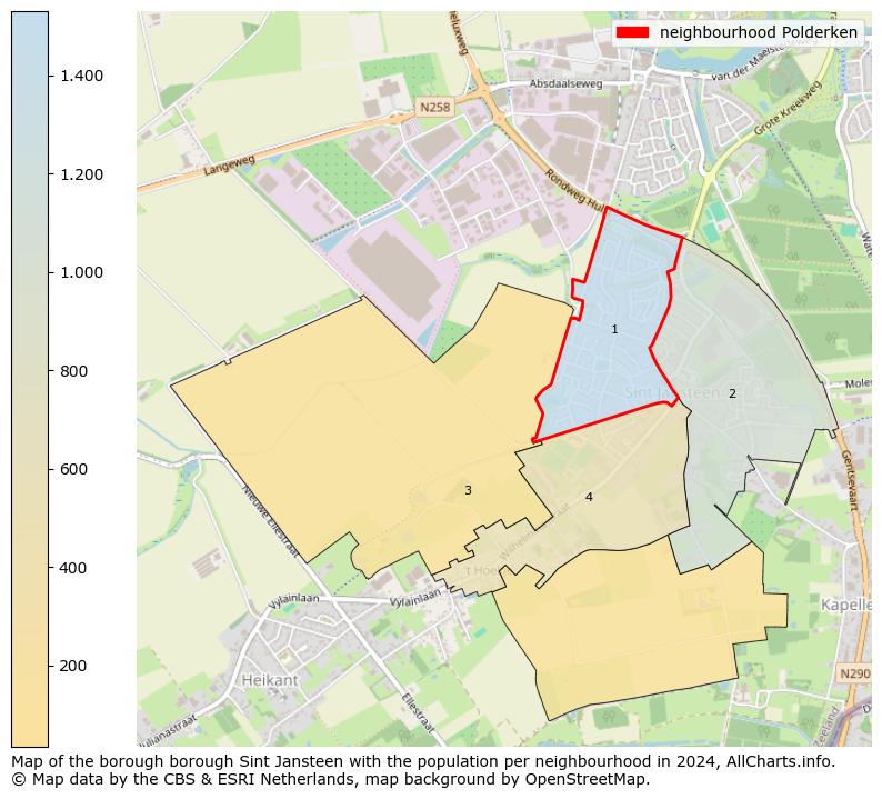 Image of the neighbourhood Polderken at the map. This image is used as introduction to this page. This page shows a lot of information about the population in the neighbourhood Polderken (such as the distribution by age groups of the residents, the composition of households, whether inhabitants are natives or Dutch with an immigration background, data about the houses (numbers, types, price development, use, type of property, ...) and more (car ownership, energy consumption, ...) based on open data from the Dutch Central Bureau of Statistics and various other sources!