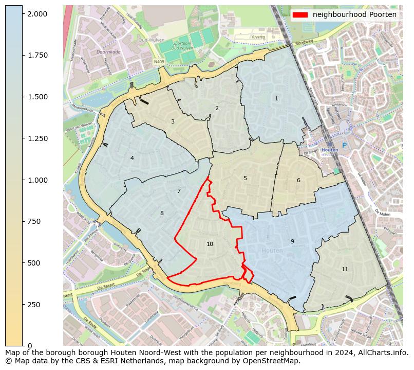 Image of the neighbourhood Poorten at the map. This image is used as introduction to this page. This page shows a lot of information about the population in the neighbourhood Poorten (such as the distribution by age groups of the residents, the composition of households, whether inhabitants are natives or Dutch with an immigration background, data about the houses (numbers, types, price development, use, type of property, ...) and more (car ownership, energy consumption, ...) based on open data from the Dutch Central Bureau of Statistics and various other sources!