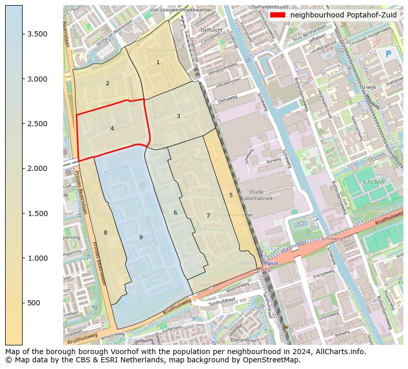 Image of the neighbourhood Poptahof-Zuid at the map. This image is used as introduction to this page. This page shows a lot of information about the population in the neighbourhood Poptahof-Zuid (such as the distribution by age groups of the residents, the composition of households, whether inhabitants are natives or Dutch with an immigration background, data about the houses (numbers, types, price development, use, type of property, ...) and more (car ownership, energy consumption, ...) based on open data from the Dutch Central Bureau of Statistics and various other sources!