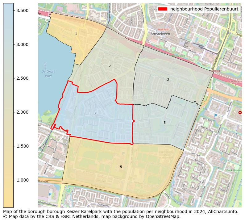 Image of the neighbourhood Populierenbuurt at the map. This image is used as introduction to this page. This page shows a lot of information about the population in the neighbourhood Populierenbuurt (such as the distribution by age groups of the residents, the composition of households, whether inhabitants are natives or Dutch with an immigration background, data about the houses (numbers, types, price development, use, type of property, ...) and more (car ownership, energy consumption, ...) based on open data from the Dutch Central Bureau of Statistics and various other sources!