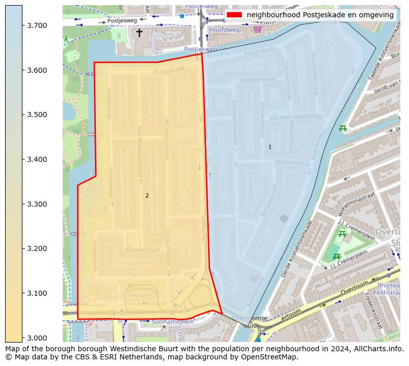 Image of the neighbourhood Postjeskade en omgeving at the map. This image is used as introduction to this page. This page shows a lot of information about the population in the neighbourhood Postjeskade en omgeving (such as the distribution by age groups of the residents, the composition of households, whether inhabitants are natives or Dutch with an immigration background, data about the houses (numbers, types, price development, use, type of property, ...) and more (car ownership, energy consumption, ...) based on open data from the Dutch Central Bureau of Statistics and various other sources!