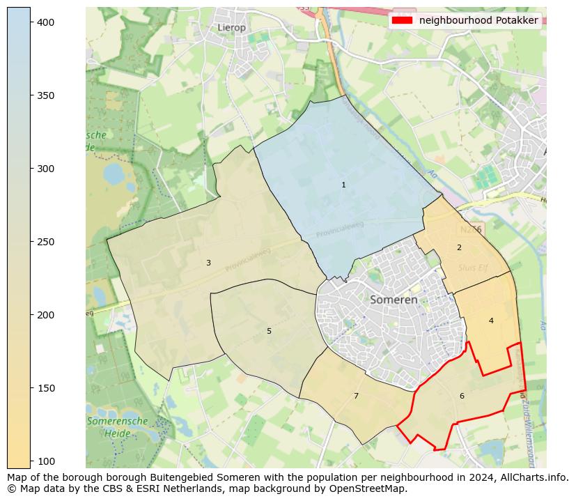 Image of the neighbourhood Potakker at the map. This image is used as introduction to this page. This page shows a lot of information about the population in the neighbourhood Potakker (such as the distribution by age groups of the residents, the composition of households, whether inhabitants are natives or Dutch with an immigration background, data about the houses (numbers, types, price development, use, type of property, ...) and more (car ownership, energy consumption, ...) based on open data from the Dutch Central Bureau of Statistics and various other sources!