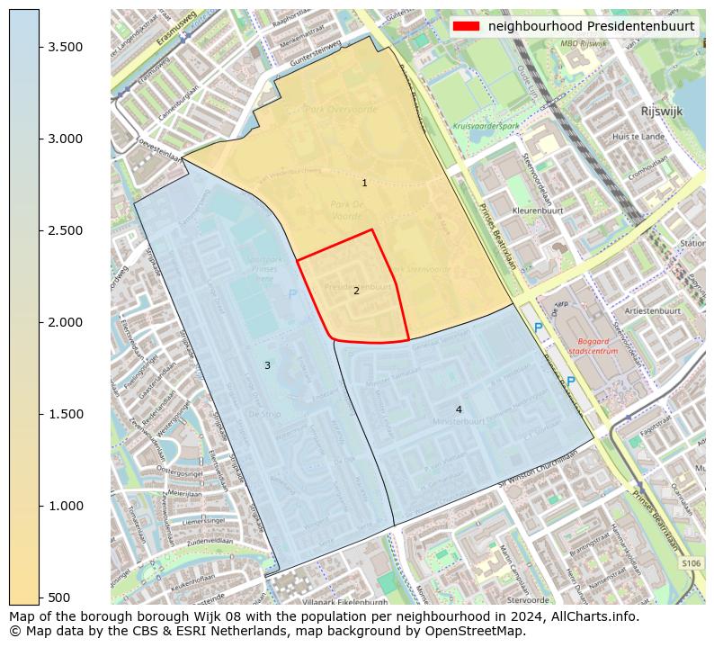 Image of the neighbourhood Presidentenbuurt at the map. This image is used as introduction to this page. This page shows a lot of information about the population in the neighbourhood Presidentenbuurt (such as the distribution by age groups of the residents, the composition of households, whether inhabitants are natives or Dutch with an immigration background, data about the houses (numbers, types, price development, use, type of property, ...) and more (car ownership, energy consumption, ...) based on open data from the Dutch Central Bureau of Statistics and various other sources!