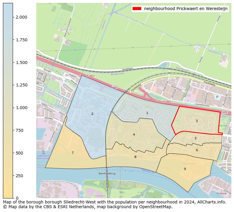 Image of the neighbourhood Prickwaert en Weresteijn at the map. This image is used as introduction to this page. This page shows a lot of information about the population in the neighbourhood Prickwaert en Weresteijn (such as the distribution by age groups of the residents, the composition of households, whether inhabitants are natives or Dutch with an immigration background, data about the houses (numbers, types, price development, use, type of property, ...) and more (car ownership, energy consumption, ...) based on open data from the Dutch Central Bureau of Statistics and various other sources!