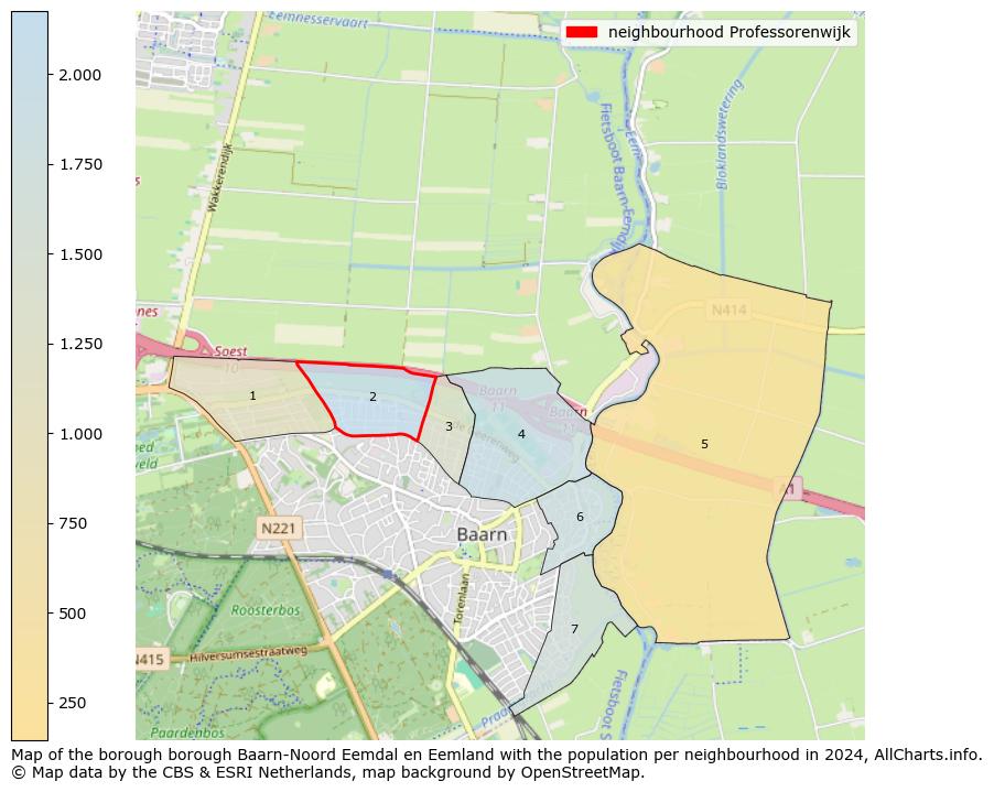 Image of the neighbourhood Professorenwijk at the map. This image is used as introduction to this page. This page shows a lot of information about the population in the neighbourhood Professorenwijk (such as the distribution by age groups of the residents, the composition of households, whether inhabitants are natives or Dutch with an immigration background, data about the houses (numbers, types, price development, use, type of property, ...) and more (car ownership, energy consumption, ...) based on open data from the Dutch Central Bureau of Statistics and various other sources!