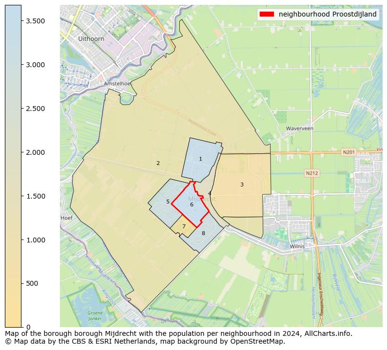 Image of the neighbourhood Proostdijland at the map. This image is used as introduction to this page. This page shows a lot of information about the population in the neighbourhood Proostdijland (such as the distribution by age groups of the residents, the composition of households, whether inhabitants are natives or Dutch with an immigration background, data about the houses (numbers, types, price development, use, type of property, ...) and more (car ownership, energy consumption, ...) based on open data from the Dutch Central Bureau of Statistics and various other sources!