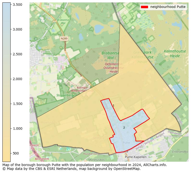 Image of the neighbourhood Putte at the map. This image is used as introduction to this page. This page shows a lot of information about the population in the neighbourhood Putte (such as the distribution by age groups of the residents, the composition of households, whether inhabitants are natives or Dutch with an immigration background, data about the houses (numbers, types, price development, use, type of property, ...) and more (car ownership, energy consumption, ...) based on open data from the Dutch Central Bureau of Statistics and various other sources!