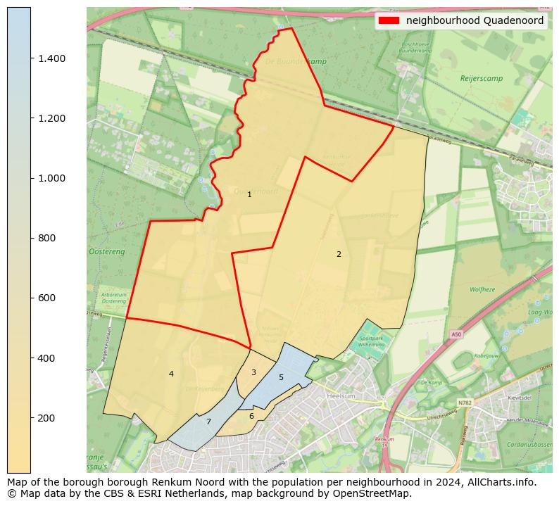 Image of the neighbourhood Quadenoord at the map. This image is used as introduction to this page. This page shows a lot of information about the population in the neighbourhood Quadenoord (such as the distribution by age groups of the residents, the composition of households, whether inhabitants are natives or Dutch with an immigration background, data about the houses (numbers, types, price development, use, type of property, ...) and more (car ownership, energy consumption, ...) based on open data from the Dutch Central Bureau of Statistics and various other sources!