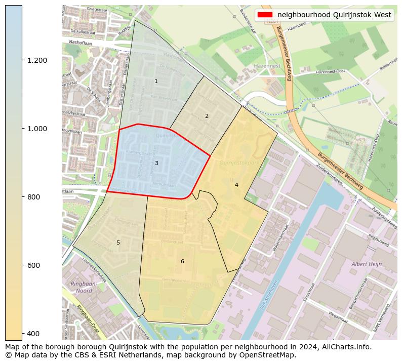 Image of the neighbourhood Quirijnstok West at the map. This image is used as introduction to this page. This page shows a lot of information about the population in the neighbourhood Quirijnstok West (such as the distribution by age groups of the residents, the composition of households, whether inhabitants are natives or Dutch with an immigration background, data about the houses (numbers, types, price development, use, type of property, ...) and more (car ownership, energy consumption, ...) based on open data from the Dutch Central Bureau of Statistics and various other sources!