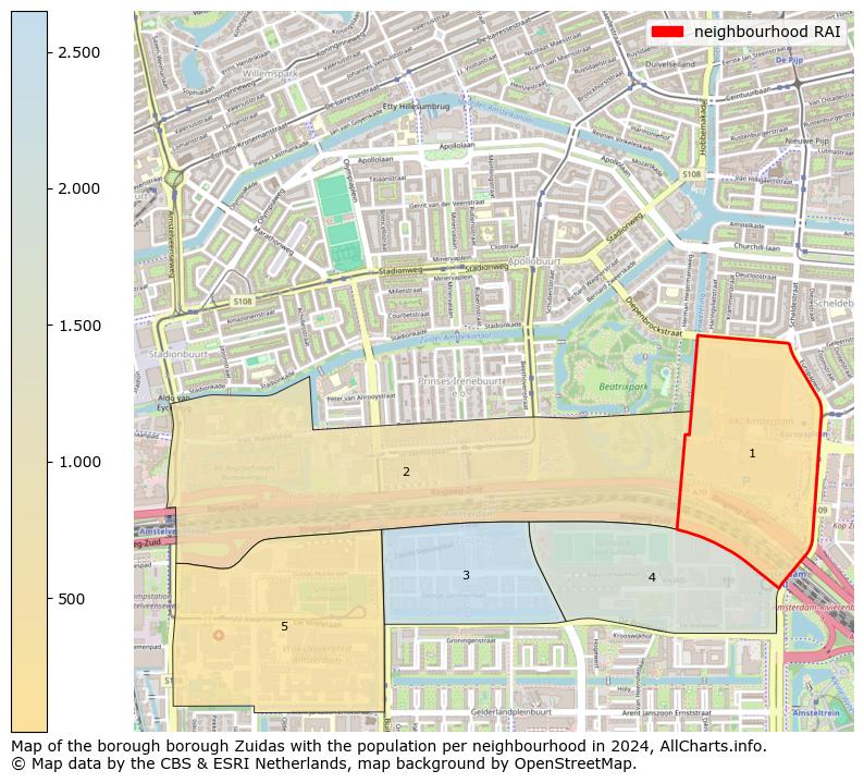 Image of the neighbourhood RAI at the map. This image is used as introduction to this page. This page shows a lot of information about the population in the neighbourhood RAI (such as the distribution by age groups of the residents, the composition of households, whether inhabitants are natives or Dutch with an immigration background, data about the houses (numbers, types, price development, use, type of property, ...) and more (car ownership, energy consumption, ...) based on open data from the Dutch Central Bureau of Statistics and various other sources!