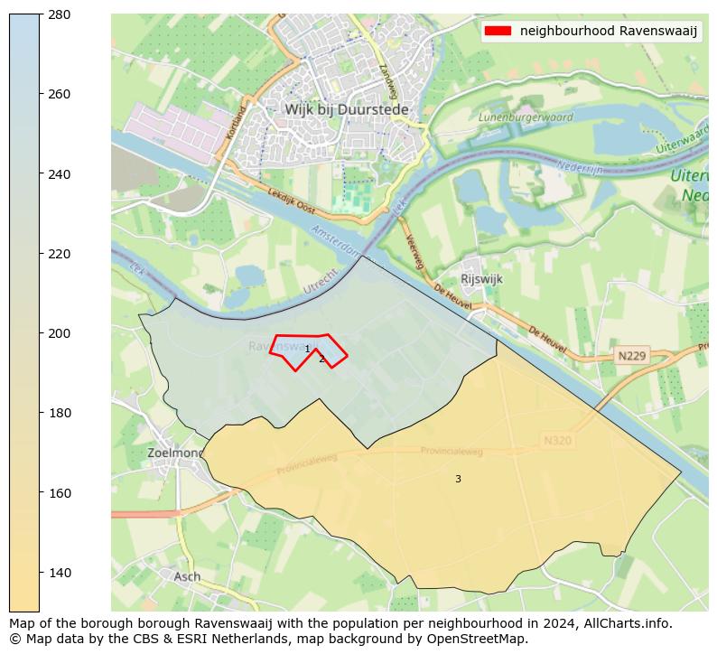 Image of the neighbourhood Ravenswaaij at the map. This image is used as introduction to this page. This page shows a lot of information about the population in the neighbourhood Ravenswaaij (such as the distribution by age groups of the residents, the composition of households, whether inhabitants are natives or Dutch with an immigration background, data about the houses (numbers, types, price development, use, type of property, ...) and more (car ownership, energy consumption, ...) based on open data from the Dutch Central Bureau of Statistics and various other sources!