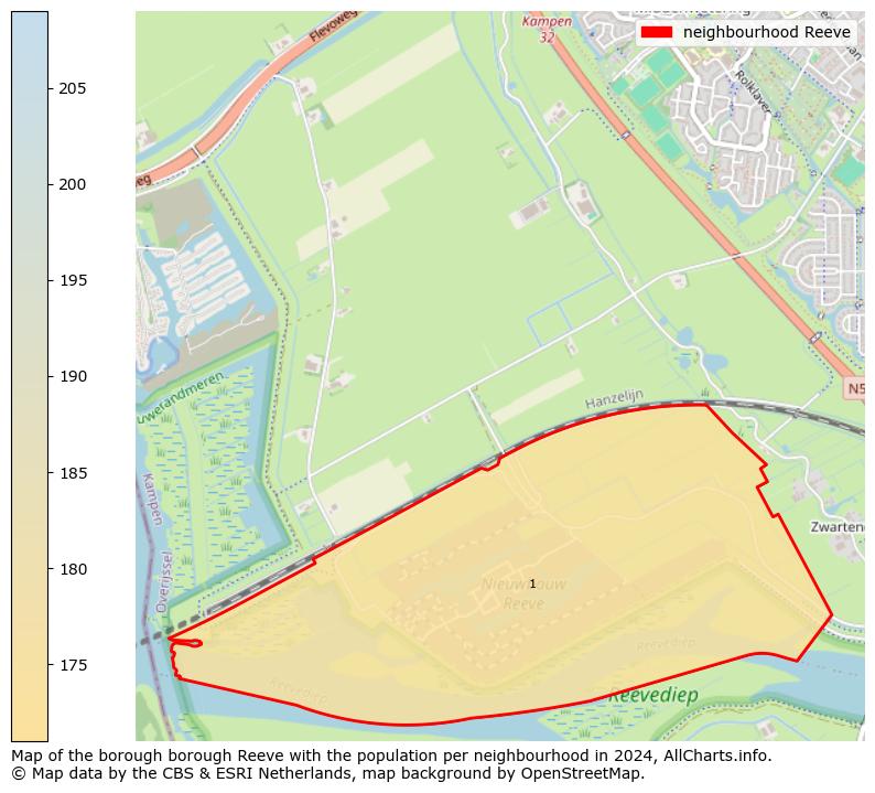 Image of the neighbourhood Reeve at the map. This image is used as introduction to this page. This page shows a lot of information about the population in the neighbourhood Reeve (such as the distribution by age groups of the residents, the composition of households, whether inhabitants are natives or Dutch with an immigration background, data about the houses (numbers, types, price development, use, type of property, ...) and more (car ownership, energy consumption, ...) based on open data from the Dutch Central Bureau of Statistics and various other sources!