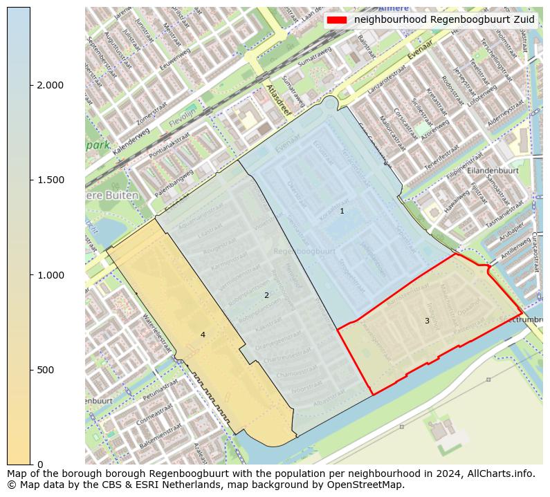 Image of the neighbourhood Regenboogbuurt Zuid at the map. This image is used as introduction to this page. This page shows a lot of information about the population in the neighbourhood Regenboogbuurt Zuid (such as the distribution by age groups of the residents, the composition of households, whether inhabitants are natives or Dutch with an immigration background, data about the houses (numbers, types, price development, use, type of property, ...) and more (car ownership, energy consumption, ...) based on open data from the Dutch Central Bureau of Statistics and various other sources!