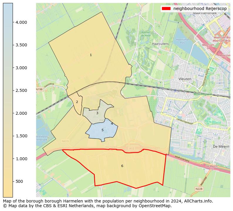 Image of the neighbourhood Reijerscop at the map. This image is used as introduction to this page. This page shows a lot of information about the population in the neighbourhood Reijerscop (such as the distribution by age groups of the residents, the composition of households, whether inhabitants are natives or Dutch with an immigration background, data about the houses (numbers, types, price development, use, type of property, ...) and more (car ownership, energy consumption, ...) based on open data from the Dutch Central Bureau of Statistics and various other sources!