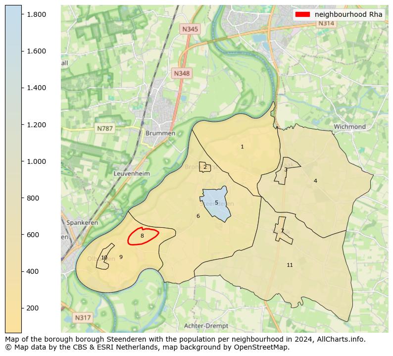 Image of the neighbourhood Rha at the map. This image is used as introduction to this page. This page shows a lot of information about the population in the neighbourhood Rha (such as the distribution by age groups of the residents, the composition of households, whether inhabitants are natives or Dutch with an immigration background, data about the houses (numbers, types, price development, use, type of property, ...) and more (car ownership, energy consumption, ...) based on open data from the Dutch Central Bureau of Statistics and various other sources!