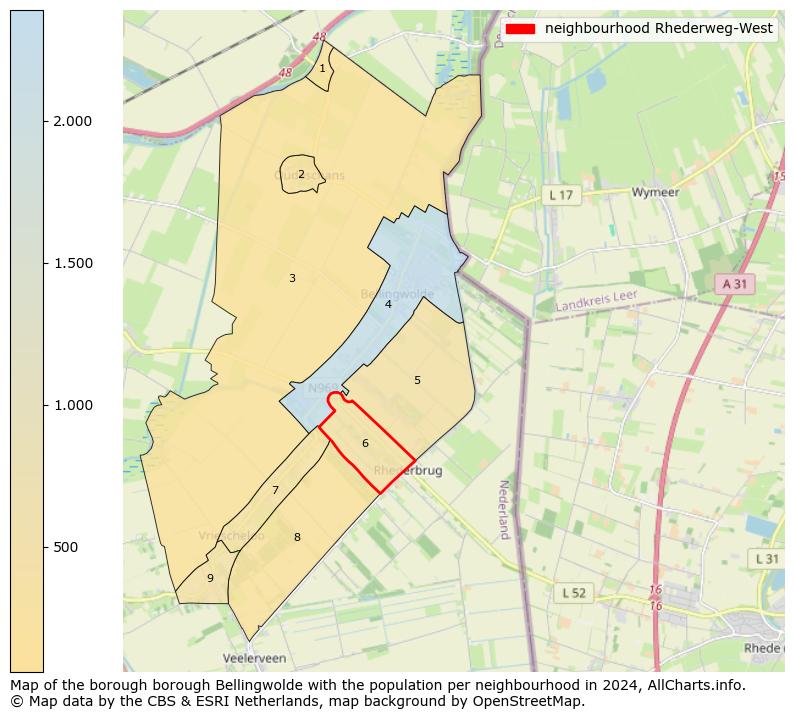 Image of the neighbourhood Rhederweg-West at the map. This image is used as introduction to this page. This page shows a lot of information about the population in the neighbourhood Rhederweg-West (such as the distribution by age groups of the residents, the composition of households, whether inhabitants are natives or Dutch with an immigration background, data about the houses (numbers, types, price development, use, type of property, ...) and more (car ownership, energy consumption, ...) based on open data from the Dutch Central Bureau of Statistics and various other sources!