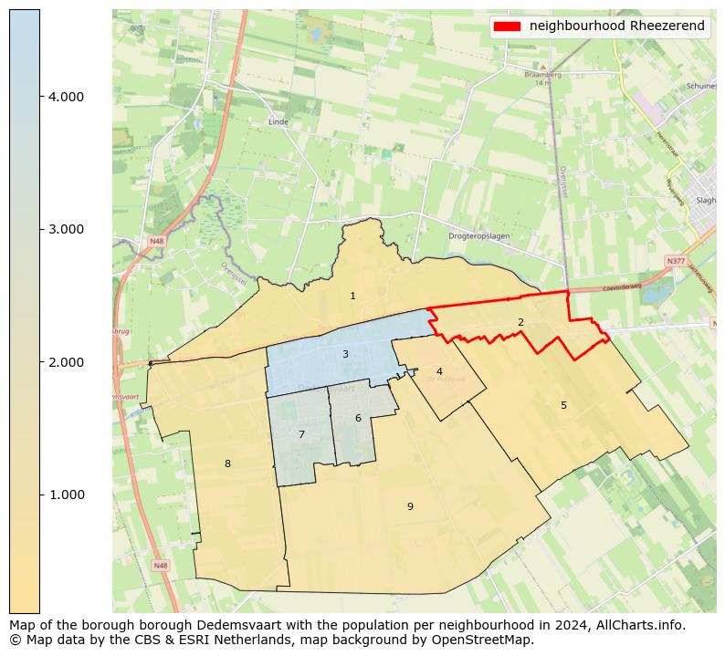 Image of the neighbourhood Rheezerend at the map. This image is used as introduction to this page. This page shows a lot of information about the population in the neighbourhood Rheezerend (such as the distribution by age groups of the residents, the composition of households, whether inhabitants are natives or Dutch with an immigration background, data about the houses (numbers, types, price development, use, type of property, ...) and more (car ownership, energy consumption, ...) based on open data from the Dutch Central Bureau of Statistics and various other sources!