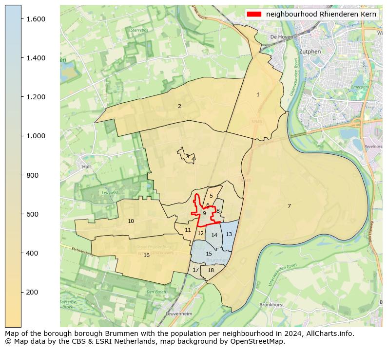 Image of the neighbourhood Rhienderen Kern at the map. This image is used as introduction to this page. This page shows a lot of information about the population in the neighbourhood Rhienderen Kern (such as the distribution by age groups of the residents, the composition of households, whether inhabitants are natives or Dutch with an immigration background, data about the houses (numbers, types, price development, use, type of property, ...) and more (car ownership, energy consumption, ...) based on open data from the Dutch Central Bureau of Statistics and various other sources!