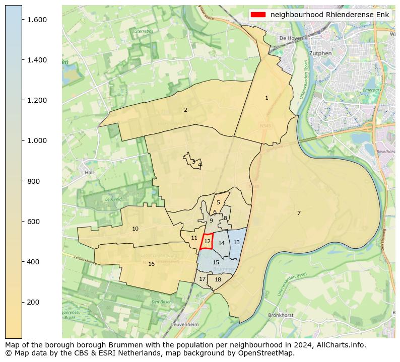 Image of the neighbourhood Rhienderense Enk at the map. This image is used as introduction to this page. This page shows a lot of information about the population in the neighbourhood Rhienderense Enk (such as the distribution by age groups of the residents, the composition of households, whether inhabitants are natives or Dutch with an immigration background, data about the houses (numbers, types, price development, use, type of property, ...) and more (car ownership, energy consumption, ...) based on open data from the Dutch Central Bureau of Statistics and various other sources!