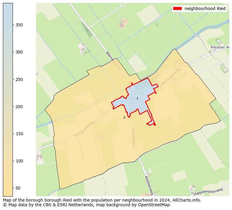 Image of the neighbourhood Ried at the map. This image is used as introduction to this page. This page shows a lot of information about the population in the neighbourhood Ried (such as the distribution by age groups of the residents, the composition of households, whether inhabitants are natives or Dutch with an immigration background, data about the houses (numbers, types, price development, use, type of property, ...) and more (car ownership, energy consumption, ...) based on open data from the Dutch Central Bureau of Statistics and various other sources!