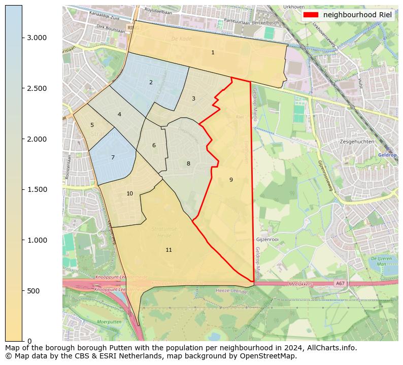 Image of the neighbourhood Riel at the map. This image is used as introduction to this page. This page shows a lot of information about the population in the neighbourhood Riel (such as the distribution by age groups of the residents, the composition of households, whether inhabitants are natives or Dutch with an immigration background, data about the houses (numbers, types, price development, use, type of property, ...) and more (car ownership, energy consumption, ...) based on open data from the Dutch Central Bureau of Statistics and various other sources!