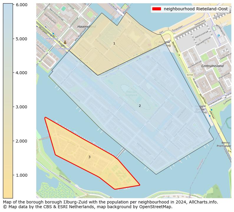 Image of the neighbourhood Rieteiland-Oost at the map. This image is used as introduction to this page. This page shows a lot of information about the population in the neighbourhood Rieteiland-Oost (such as the distribution by age groups of the residents, the composition of households, whether inhabitants are natives or Dutch with an immigration background, data about the houses (numbers, types, price development, use, type of property, ...) and more (car ownership, energy consumption, ...) based on open data from the Dutch Central Bureau of Statistics and various other sources!