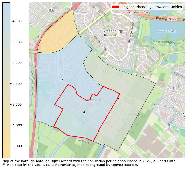 Image of the neighbourhood Rijkerswoerd-Midden at the map. This image is used as introduction to this page. This page shows a lot of information about the population in the neighbourhood Rijkerswoerd-Midden (such as the distribution by age groups of the residents, the composition of households, whether inhabitants are natives or Dutch with an immigration background, data about the houses (numbers, types, price development, use, type of property, ...) and more (car ownership, energy consumption, ...) based on open data from the Dutch Central Bureau of Statistics and various other sources!