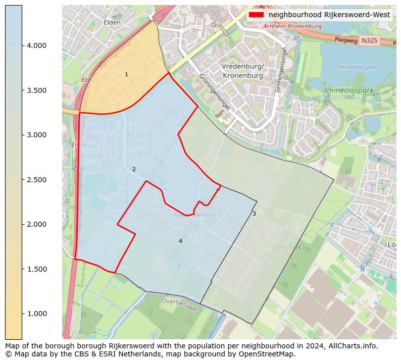 Image of the neighbourhood Rijkerswoerd-West at the map. This image is used as introduction to this page. This page shows a lot of information about the population in the neighbourhood Rijkerswoerd-West (such as the distribution by age groups of the residents, the composition of households, whether inhabitants are natives or Dutch with an immigration background, data about the houses (numbers, types, price development, use, type of property, ...) and more (car ownership, energy consumption, ...) based on open data from the Dutch Central Bureau of Statistics and various other sources!