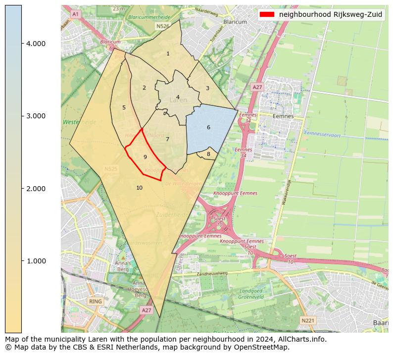 Image of the neighbourhood Rijksweg-Zuid at the map. This image is used as introduction to this page. This page shows a lot of information about the population in the neighbourhood Rijksweg-Zuid (such as the distribution by age groups of the residents, the composition of households, whether inhabitants are natives or Dutch with an immigration background, data about the houses (numbers, types, price development, use, type of property, ...) and more (car ownership, energy consumption, ...) based on open data from the Dutch Central Bureau of Statistics and various other sources!