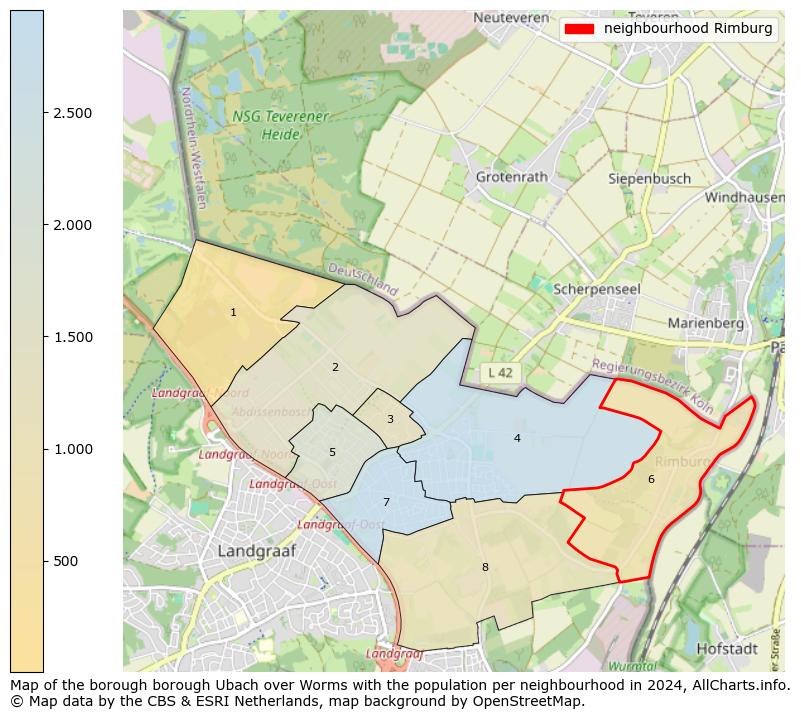 Image of the neighbourhood Rimburg at the map. This image is used as introduction to this page. This page shows a lot of information about the population in the neighbourhood Rimburg (such as the distribution by age groups of the residents, the composition of households, whether inhabitants are natives or Dutch with an immigration background, data about the houses (numbers, types, price development, use, type of property, ...) and more (car ownership, energy consumption, ...) based on open data from the Dutch Central Bureau of Statistics and various other sources!