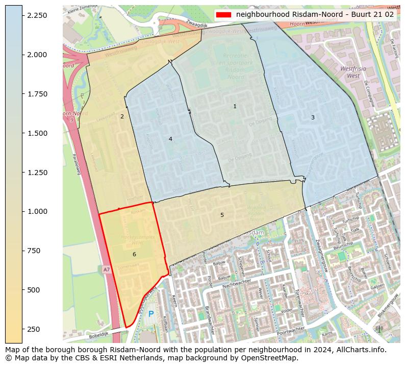 Image of the neighbourhood Risdam-Noord - Buurt 21 02 at the map. This image is used as introduction to this page. This page shows a lot of information about the population in the neighbourhood Risdam-Noord - Buurt 21 02 (such as the distribution by age groups of the residents, the composition of households, whether inhabitants are natives or Dutch with an immigration background, data about the houses (numbers, types, price development, use, type of property, ...) and more (car ownership, energy consumption, ...) based on open data from the Dutch Central Bureau of Statistics and various other sources!