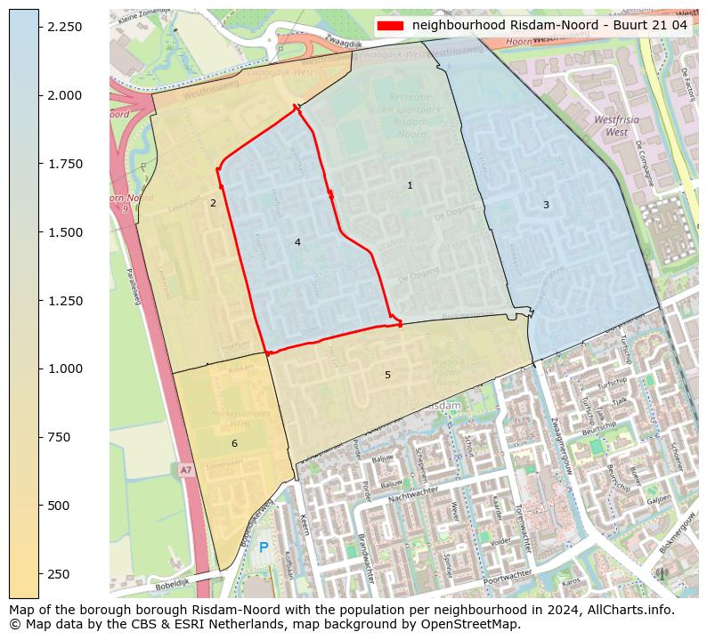 Image of the neighbourhood Risdam-Noord - Buurt 21 04 at the map. This image is used as introduction to this page. This page shows a lot of information about the population in the neighbourhood Risdam-Noord - Buurt 21 04 (such as the distribution by age groups of the residents, the composition of households, whether inhabitants are natives or Dutch with an immigration background, data about the houses (numbers, types, price development, use, type of property, ...) and more (car ownership, energy consumption, ...) based on open data from the Dutch Central Bureau of Statistics and various other sources!