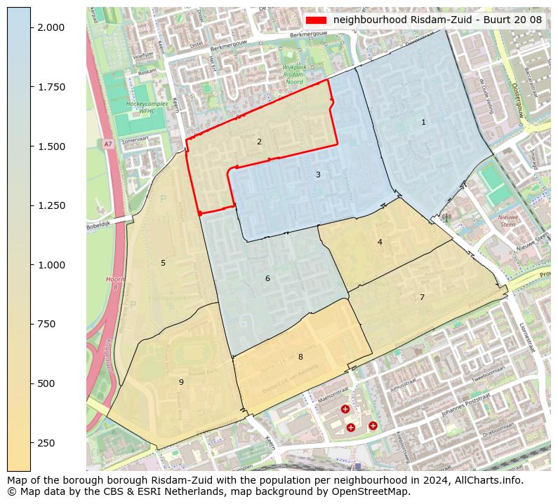 Image of the neighbourhood Risdam-Zuid - Buurt 20 08 at the map. This image is used as introduction to this page. This page shows a lot of information about the population in the neighbourhood Risdam-Zuid - Buurt 20 08 (such as the distribution by age groups of the residents, the composition of households, whether inhabitants are natives or Dutch with an immigration background, data about the houses (numbers, types, price development, use, type of property, ...) and more (car ownership, energy consumption, ...) based on open data from the Dutch Central Bureau of Statistics and various other sources!