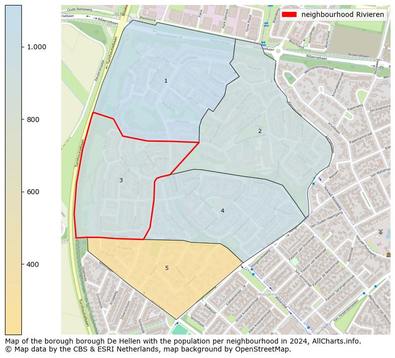 Image of the neighbourhood Rivieren at the map. This image is used as introduction to this page. This page shows a lot of information about the population in the neighbourhood Rivieren (such as the distribution by age groups of the residents, the composition of households, whether inhabitants are natives or Dutch with an immigration background, data about the houses (numbers, types, price development, use, type of property, ...) and more (car ownership, energy consumption, ...) based on open data from the Dutch Central Bureau of Statistics and various other sources!