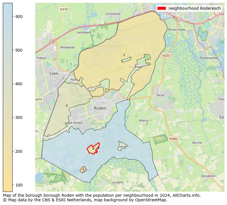 Image of the neighbourhood Roderesch at the map. This image is used as introduction to this page. This page shows a lot of information about the population in the neighbourhood Roderesch (such as the distribution by age groups of the residents, the composition of households, whether inhabitants are natives or Dutch with an immigration background, data about the houses (numbers, types, price development, use, type of property, ...) and more (car ownership, energy consumption, ...) based on open data from the Dutch Central Bureau of Statistics and various other sources!