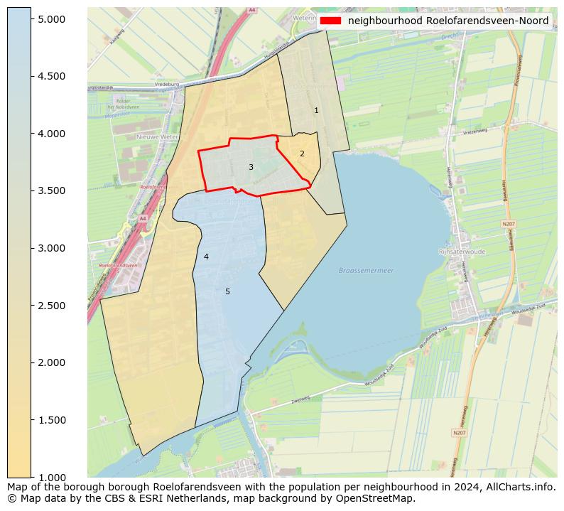 Image of the neighbourhood Roelofarendsveen-Noord at the map. This image is used as introduction to this page. This page shows a lot of information about the population in the neighbourhood Roelofarendsveen-Noord (such as the distribution by age groups of the residents, the composition of households, whether inhabitants are natives or Dutch with an immigration background, data about the houses (numbers, types, price development, use, type of property, ...) and more (car ownership, energy consumption, ...) based on open data from the Dutch Central Bureau of Statistics and various other sources!