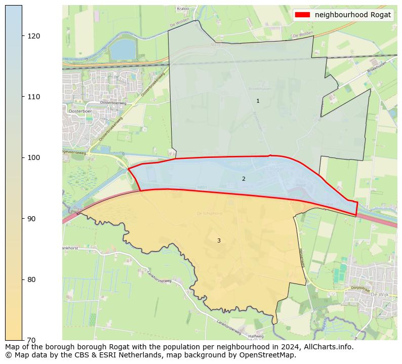 Image of the neighbourhood Rogat at the map. This image is used as introduction to this page. This page shows a lot of information about the population in the neighbourhood Rogat (such as the distribution by age groups of the residents, the composition of households, whether inhabitants are natives or Dutch with an immigration background, data about the houses (numbers, types, price development, use, type of property, ...) and more (car ownership, energy consumption, ...) based on open data from the Dutch Central Bureau of Statistics and various other sources!