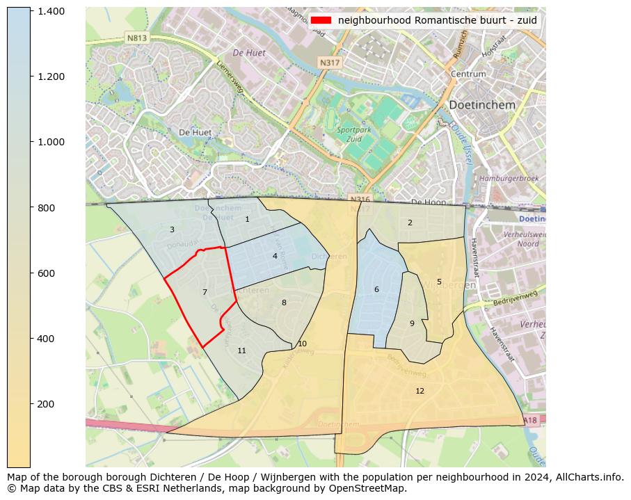 Image of the neighbourhood Romantische buurt - zuid at the map. This image is used as introduction to this page. This page shows a lot of information about the population in the neighbourhood Romantische buurt - zuid (such as the distribution by age groups of the residents, the composition of households, whether inhabitants are natives or Dutch with an immigration background, data about the houses (numbers, types, price development, use, type of property, ...) and more (car ownership, energy consumption, ...) based on open data from the Dutch Central Bureau of Statistics and various other sources!