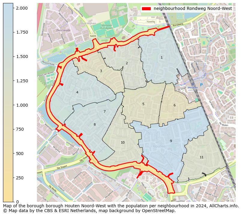 Image of the neighbourhood Rondweg Noord-West at the map. This image is used as introduction to this page. This page shows a lot of information about the population in the neighbourhood Rondweg Noord-West (such as the distribution by age groups of the residents, the composition of households, whether inhabitants are natives or Dutch with an immigration background, data about the houses (numbers, types, price development, use, type of property, ...) and more (car ownership, energy consumption, ...) based on open data from the Dutch Central Bureau of Statistics and various other sources!