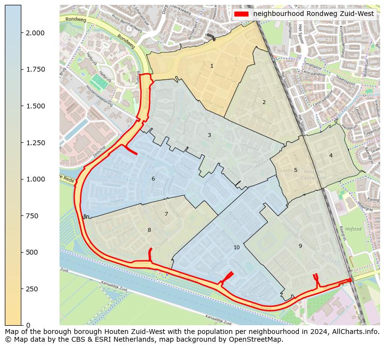 Image of the neighbourhood Rondweg Zuid-West at the map. This image is used as introduction to this page. This page shows a lot of information about the population in the neighbourhood Rondweg Zuid-West (such as the distribution by age groups of the residents, the composition of households, whether inhabitants are natives or Dutch with an immigration background, data about the houses (numbers, types, price development, use, type of property, ...) and more (car ownership, energy consumption, ...) based on open data from the Dutch Central Bureau of Statistics and various other sources!